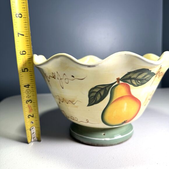 Contemporary Fruit Serving Bowl, Style-Eyes by Baum Bros Bowl 10" W Lemon Pear - Picture 6 of 7